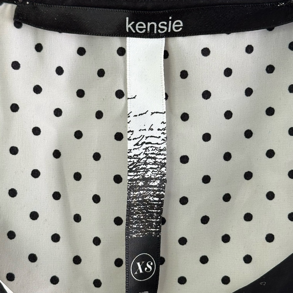 Kensie white with black polka dot tank top